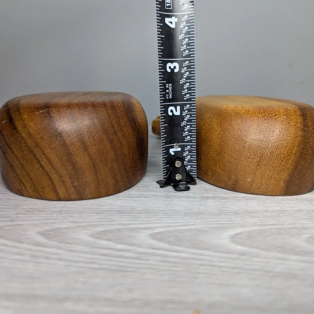 Vintage Monkey Pod Wood Carved Pineapple Shaped Wooden Bowls/Dishes Set …